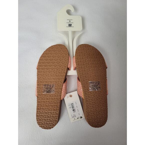 Billabong Avila Woven Crossband Slide Sandals Sweet Peach Size 6 - Picture 6 of 6